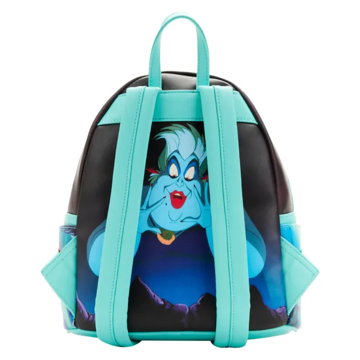 10" Disney : The Little Mermaid - Scenes Faux Leather Mini Backpack Bag Loungefly