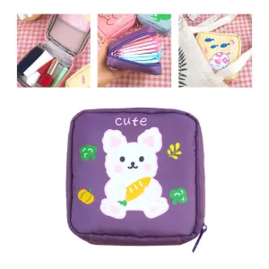 (10x10x4cm) Hygiene Bag Cosmetic Handbags Toiletry Organizer Bag - Purple