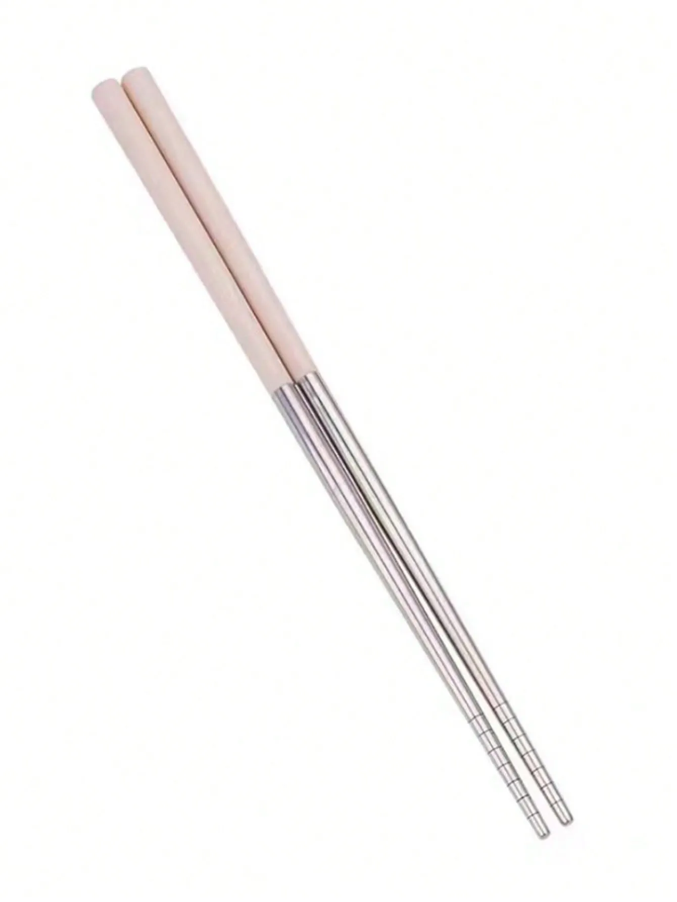 1pc/A Pair Of Wheat Straw 304 Stainless Steel Chopsticks Color Chopsticks National Tide Wind Cross-Border E-Commerce Chopsticks Color
