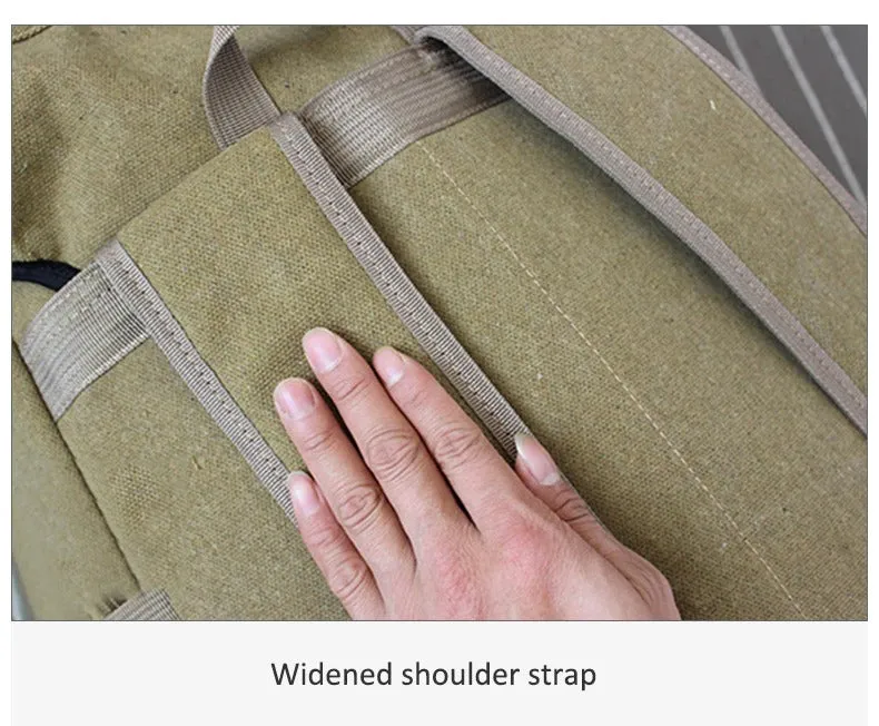 60L Large Military Bag Canvas Backpack Tactical Bags Camping Hiking Army Travel Molle Men Outdoor