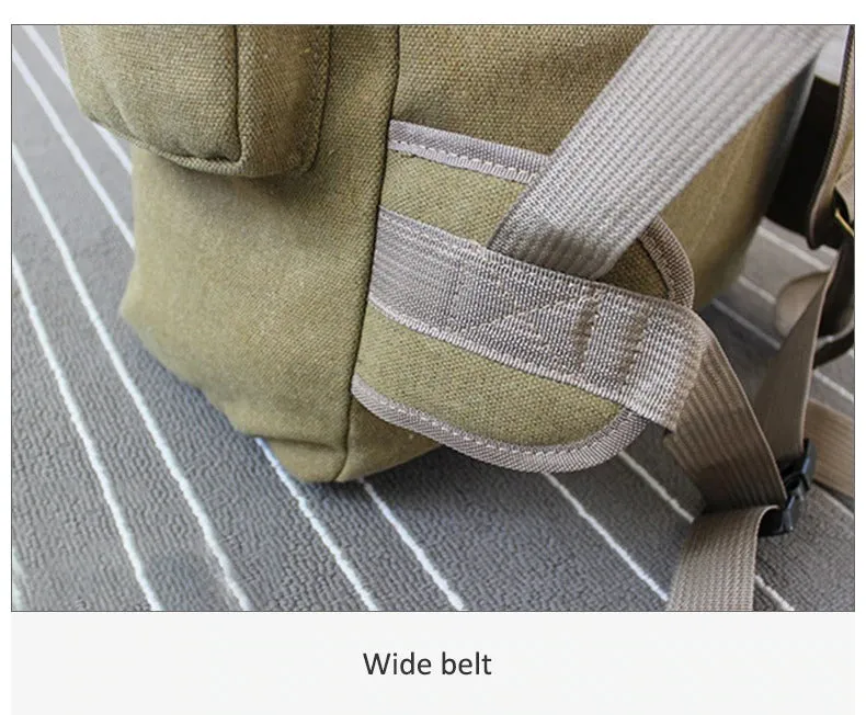 60L Large Military Bag Canvas Backpack Tactical Bags Camping Hiking Army Travel Molle Men Outdoor
