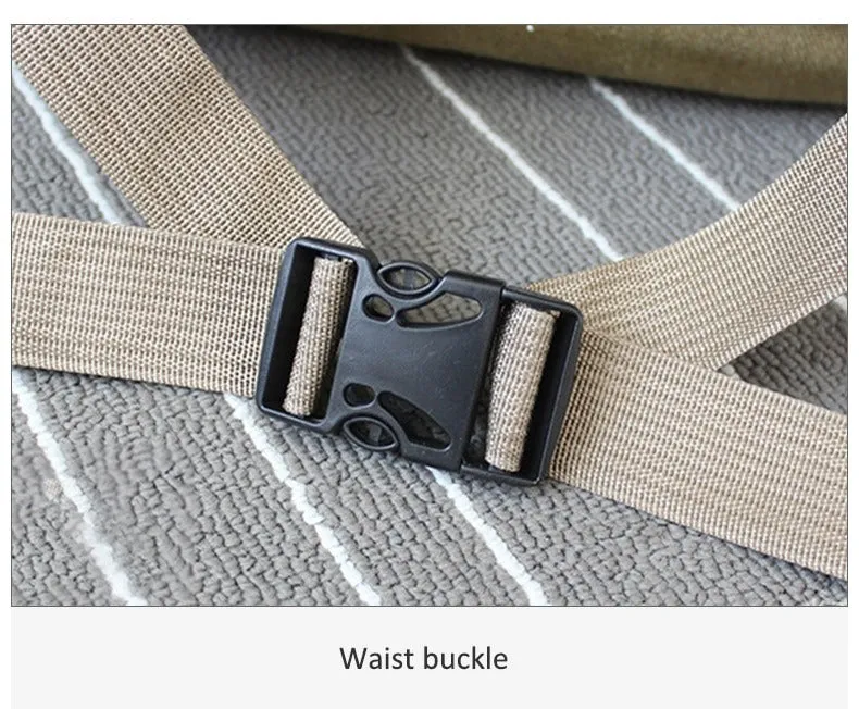 60L Large Military Bag Canvas Backpack Tactical Bags Camping Hiking Army Travel Molle Men Outdoor