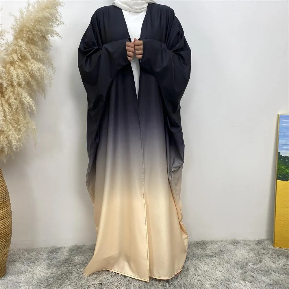 6750# 6 Colors Stunning Gradient Batwing Sleeve Open Cardigan