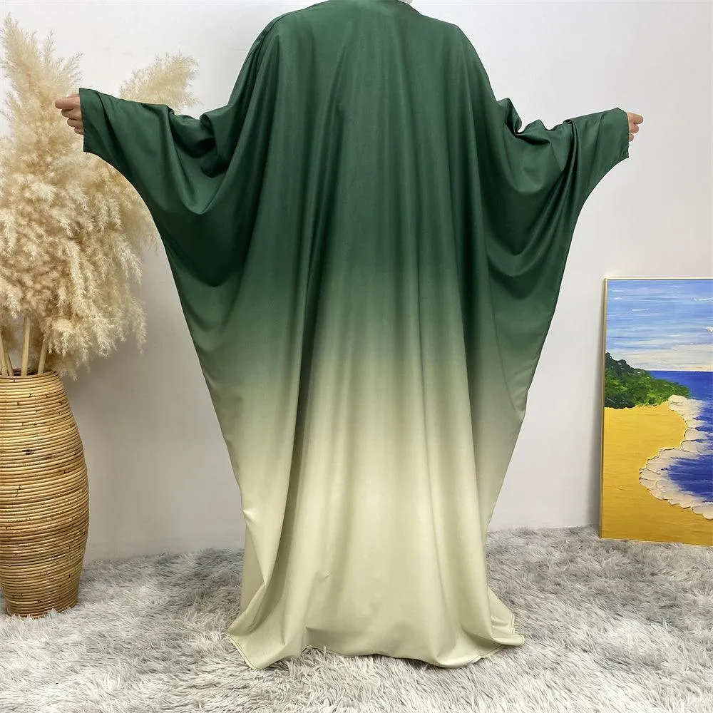 6750# 6 Colors Stunning Gradient Batwing Sleeve Open Cardigan