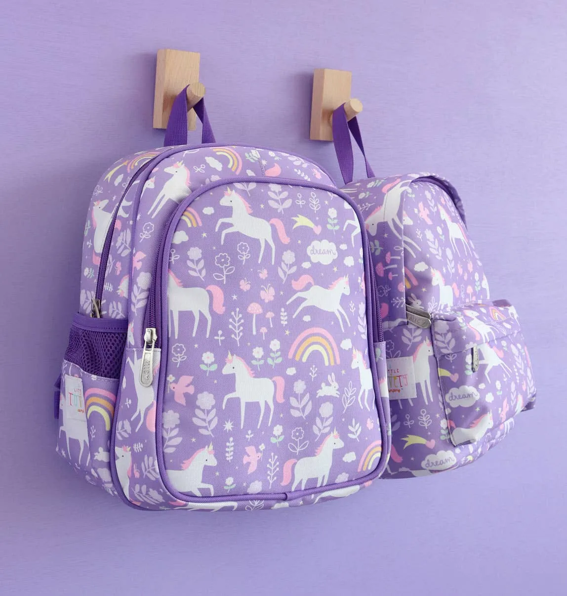 A Little Lovely Company - Backpack with insulated pocket: Unicorn dreams