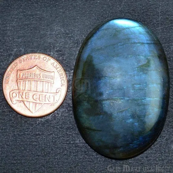 AAAmazing Labradorite 41x28mm Stunning Blue Fire Gem Cabochon