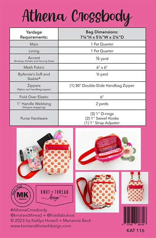 Athena Crossbody Pattern by Knot   Thread Design