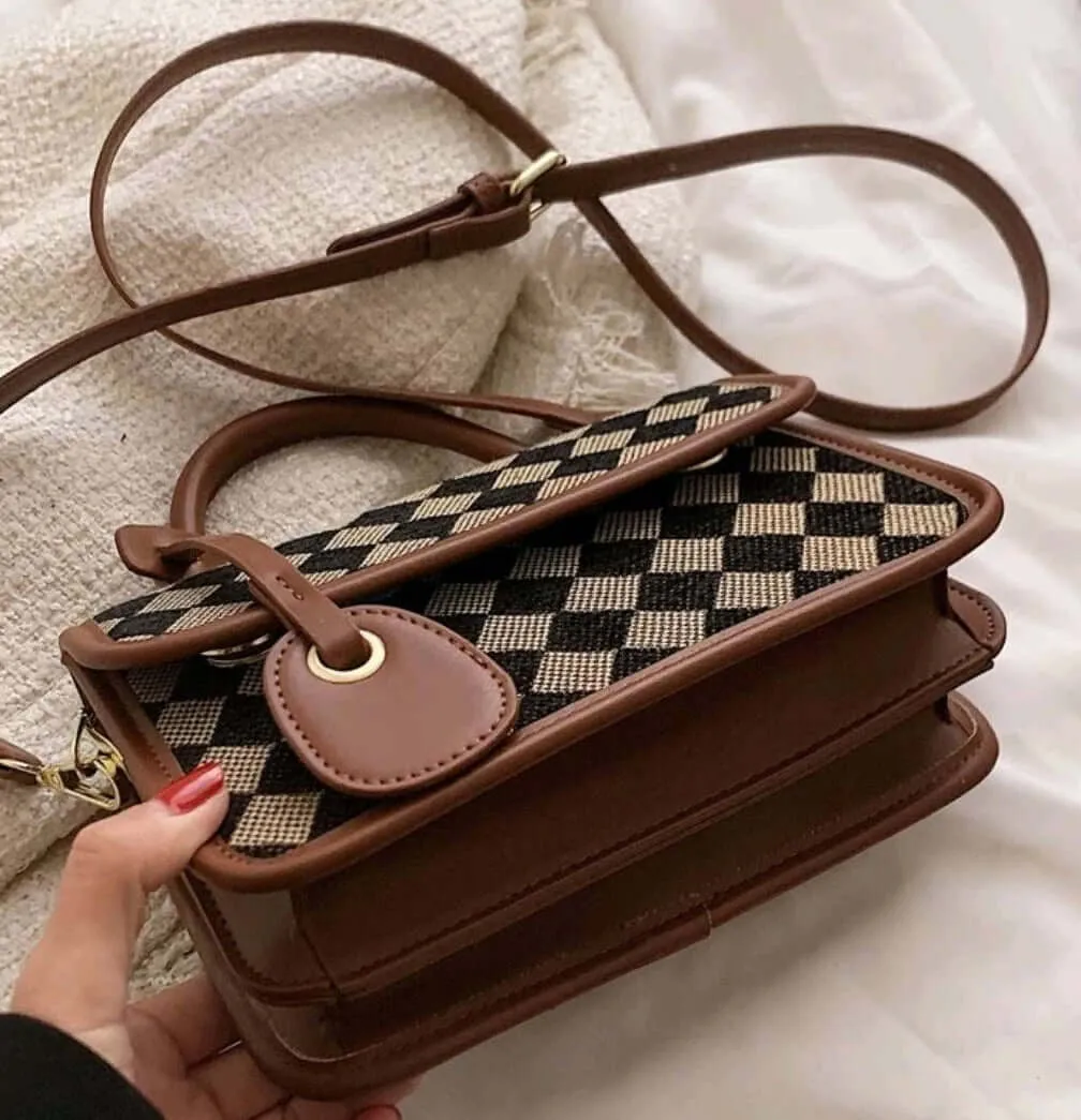 Bag - Shoulder - two tone stunning geo