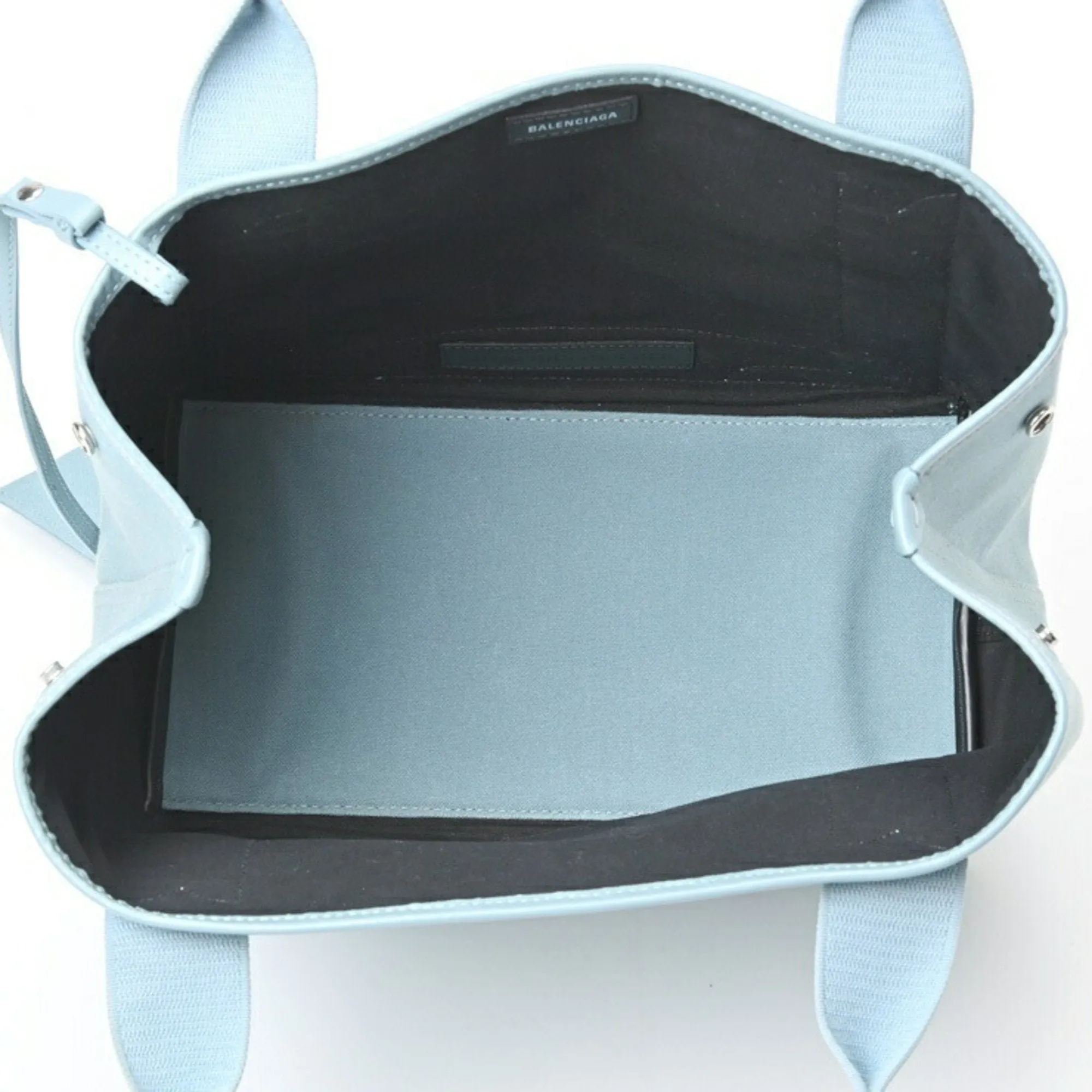 Balenciaga Navy Cabas Blue Canvas Bag
