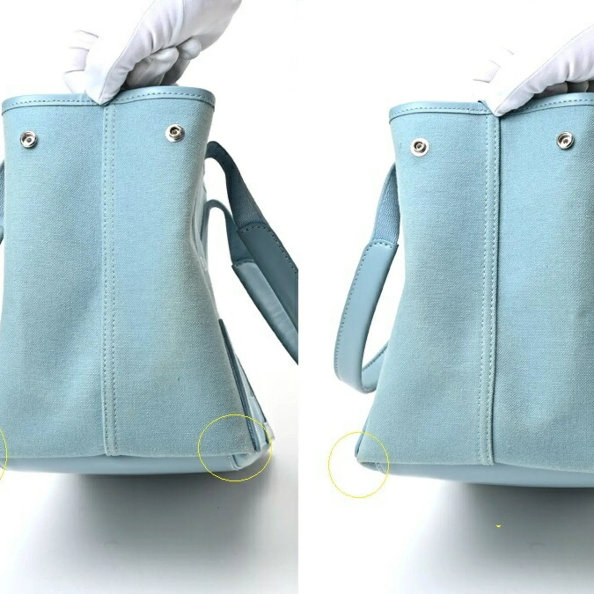 Balenciaga Navy Cabas Blue Canvas Bag