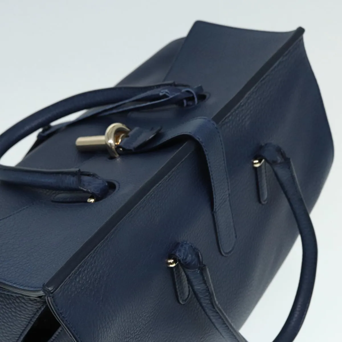 Balenciaga Tube Navy Leather Bag