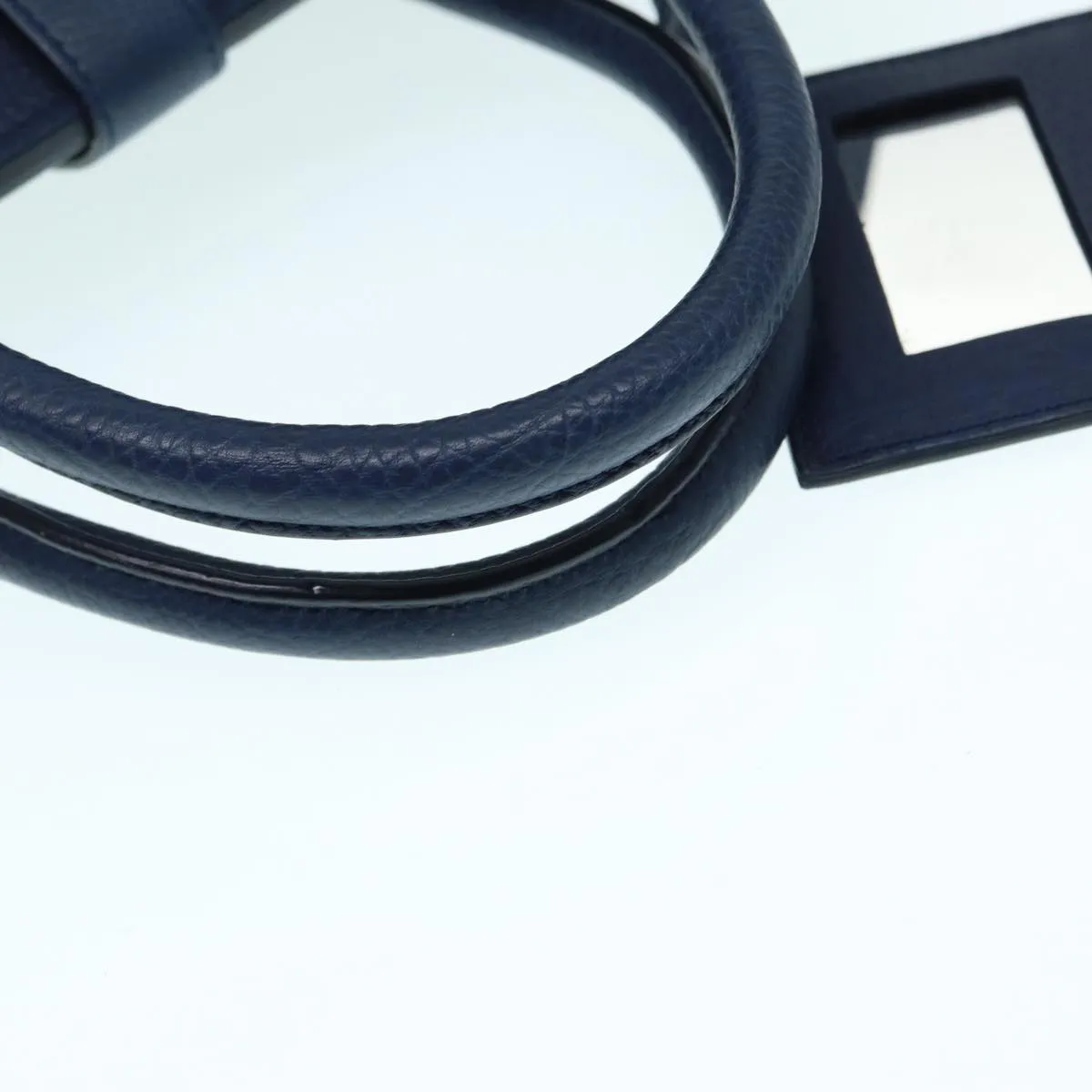 Balenciaga Tube Navy Leather Bag