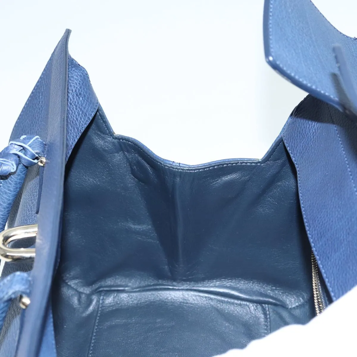 Balenciaga Tube Navy Leather Bag