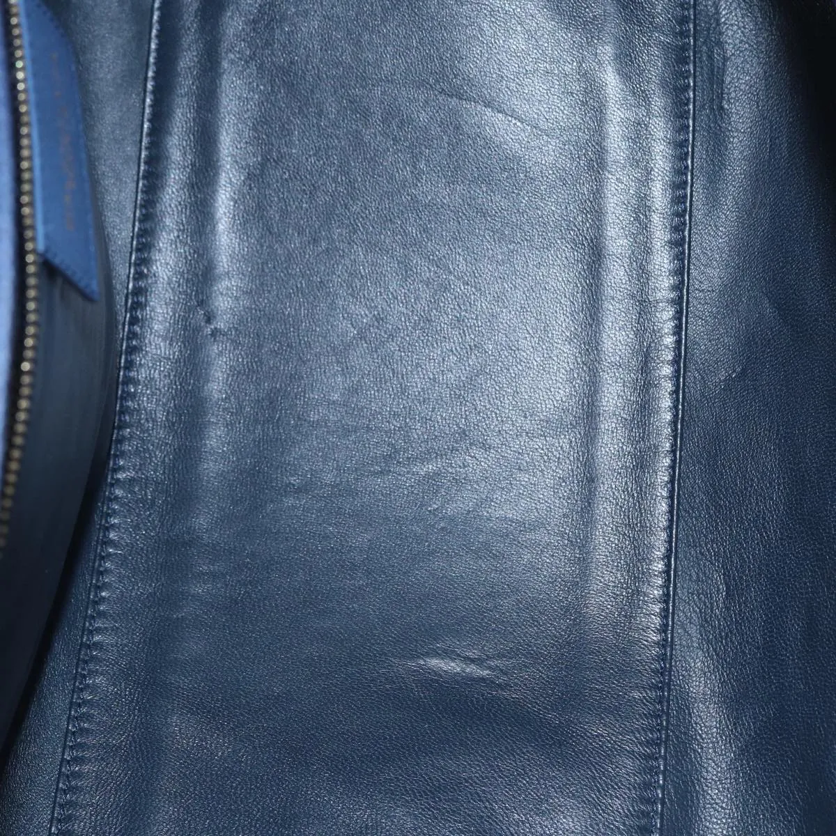 Balenciaga Tube Navy Leather Bag