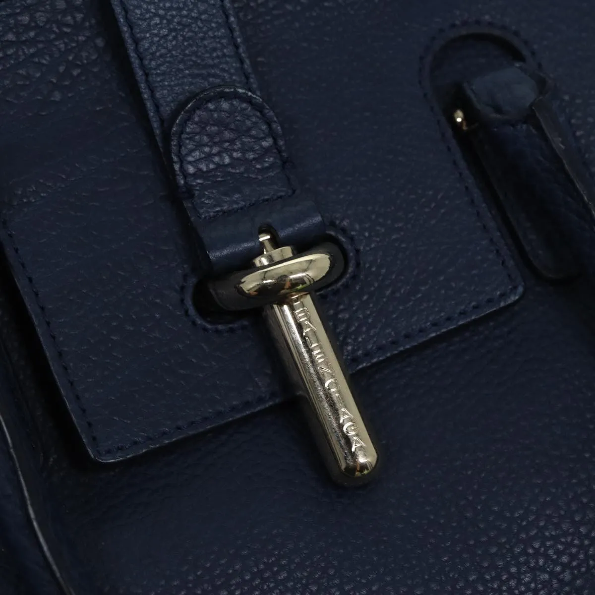 Balenciaga Tube Navy Leather Bag