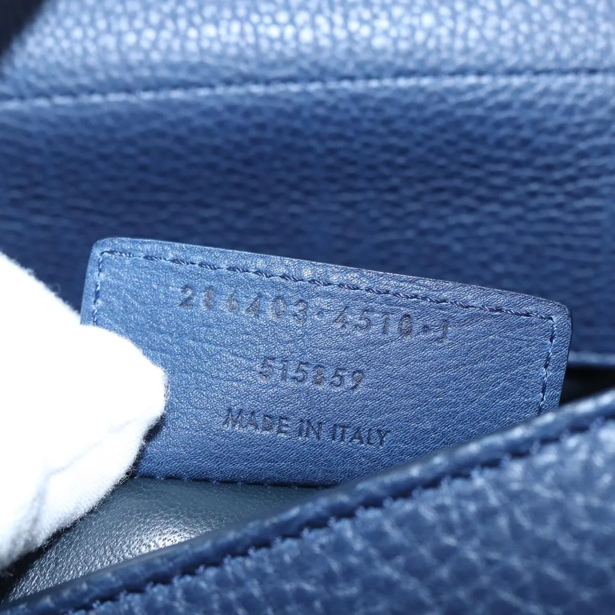 Balenciaga Tube Navy Leather Bag