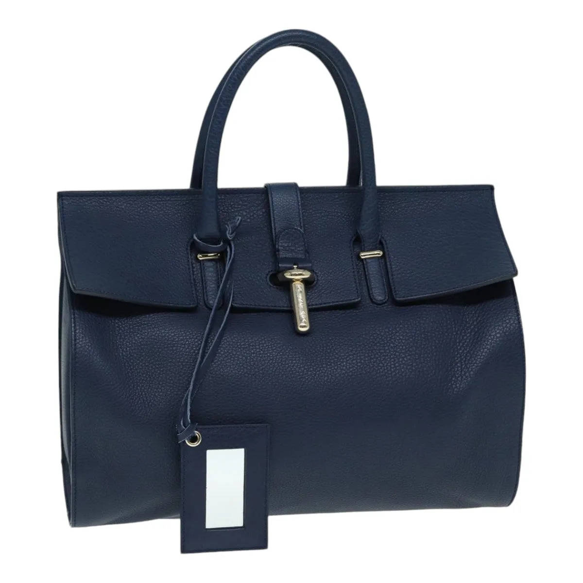 Balenciaga Tube Navy Leather Bag