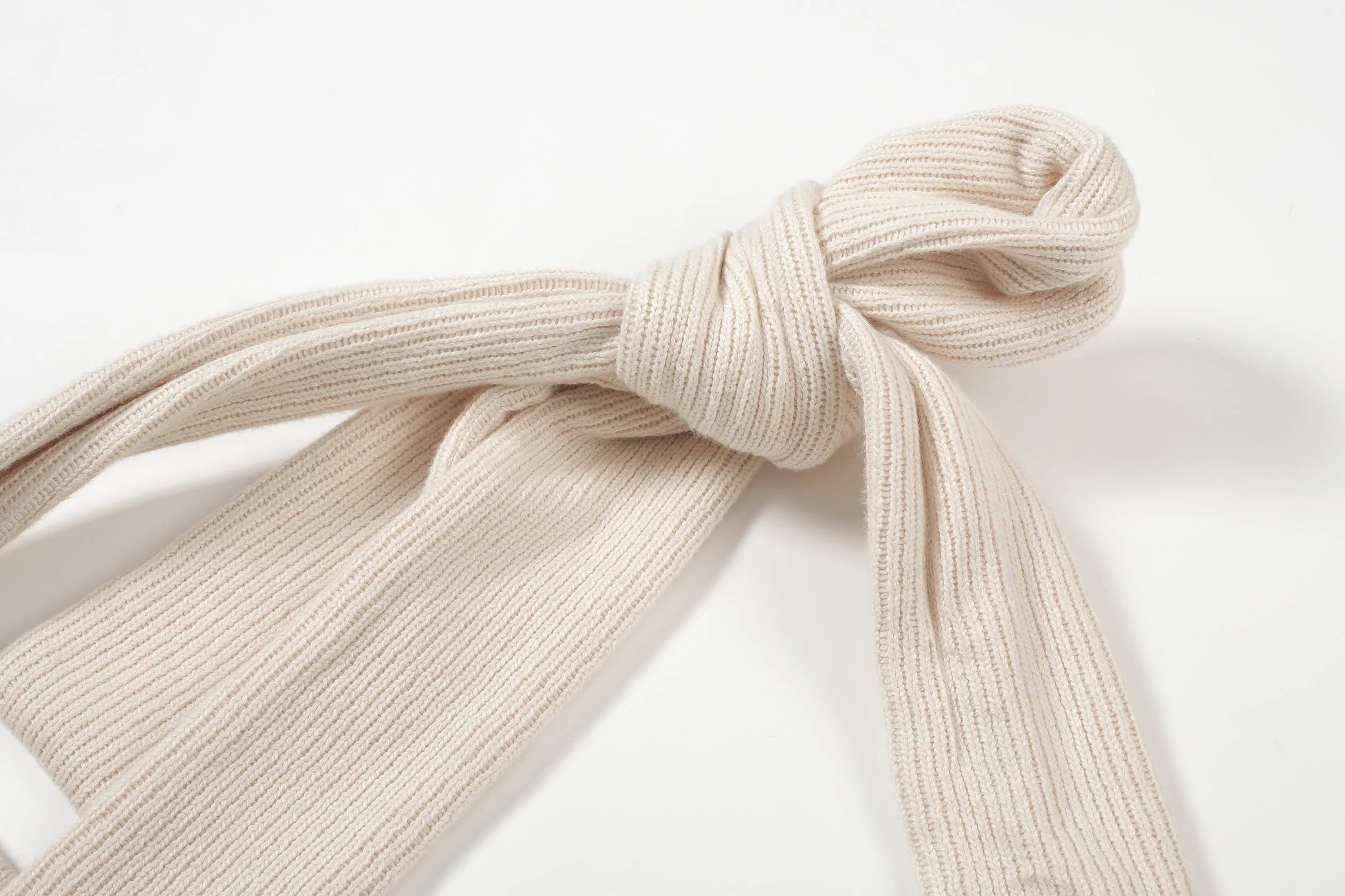 Beige Knit Crossbody bag
