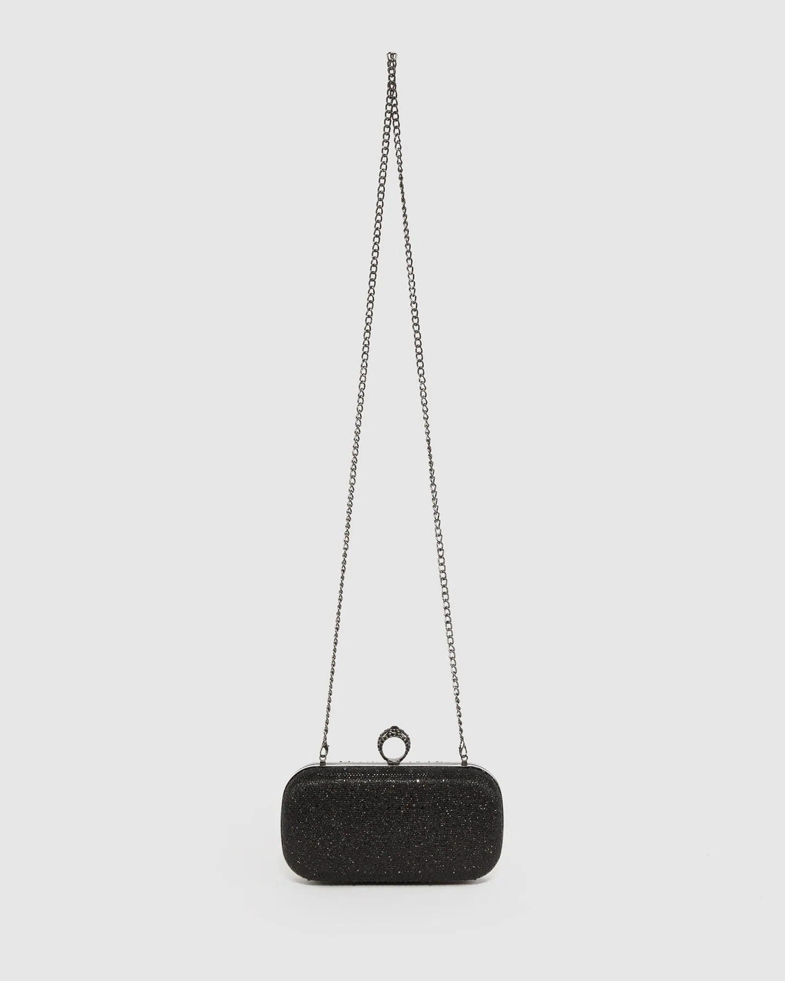 Black Becca Loop Handle Clutch Bag