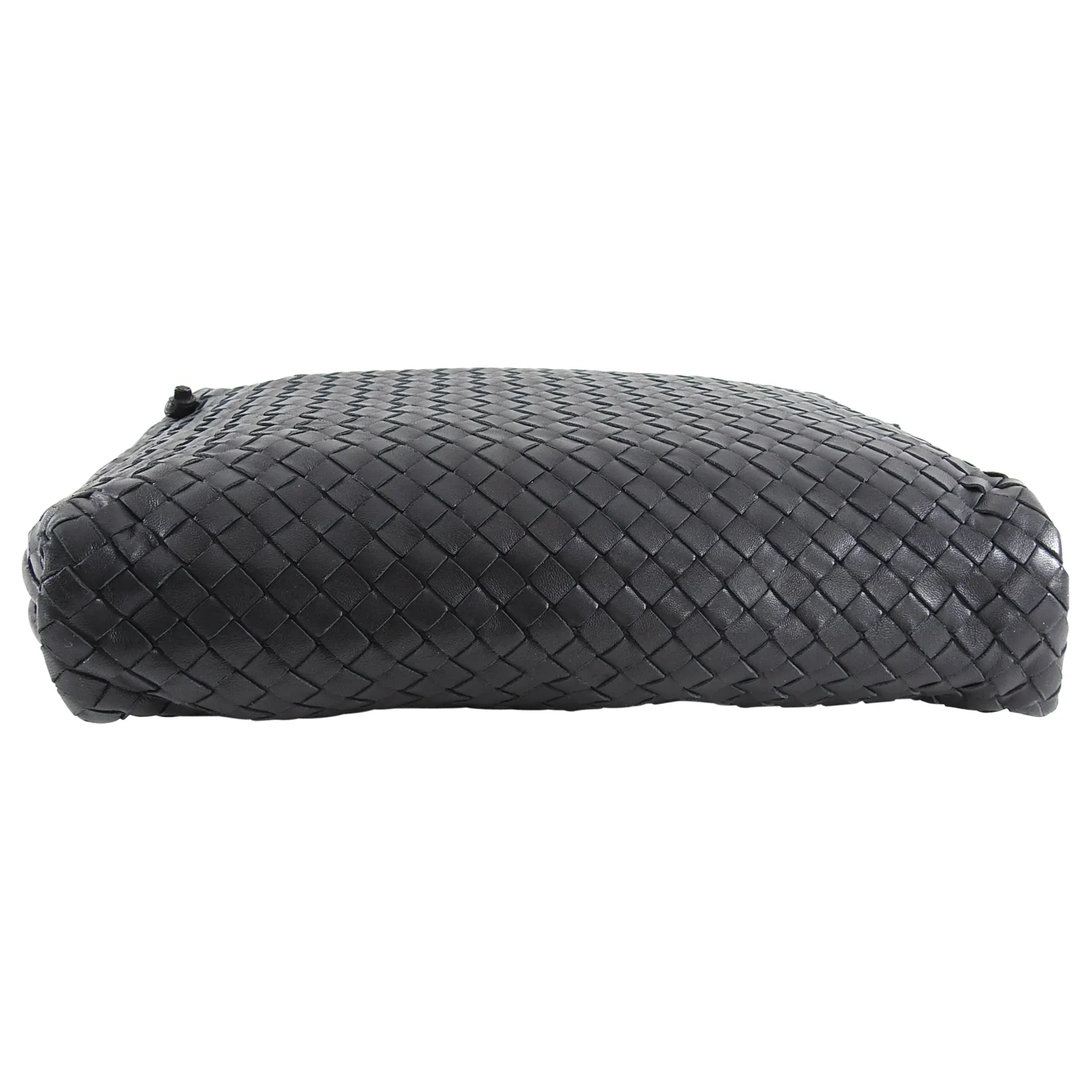 Bottega Veneta Black Nodini Intrecciato Leather Pillow Crossbody Bag