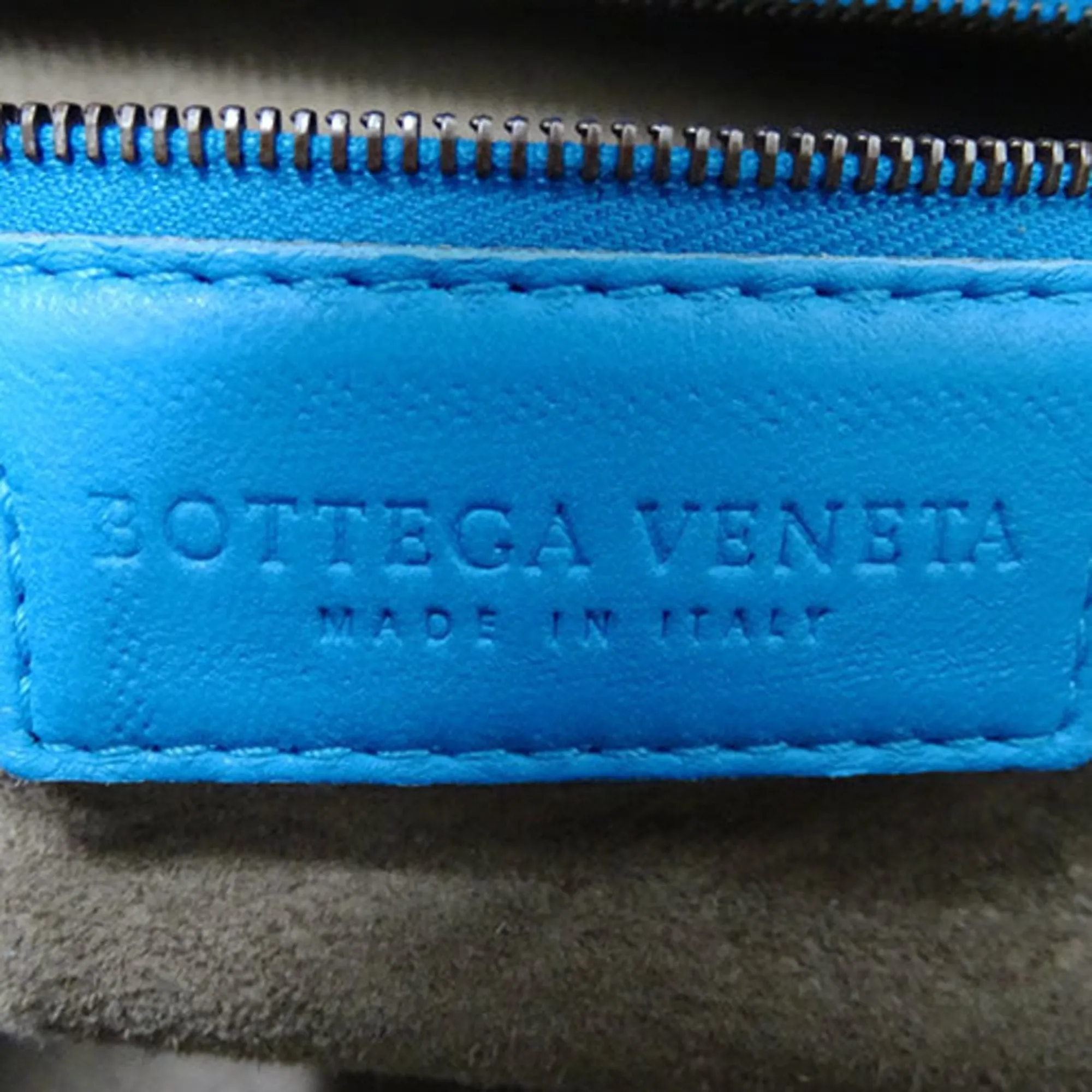 Bottega Veneta Intrecciato Blue Leather Bag
