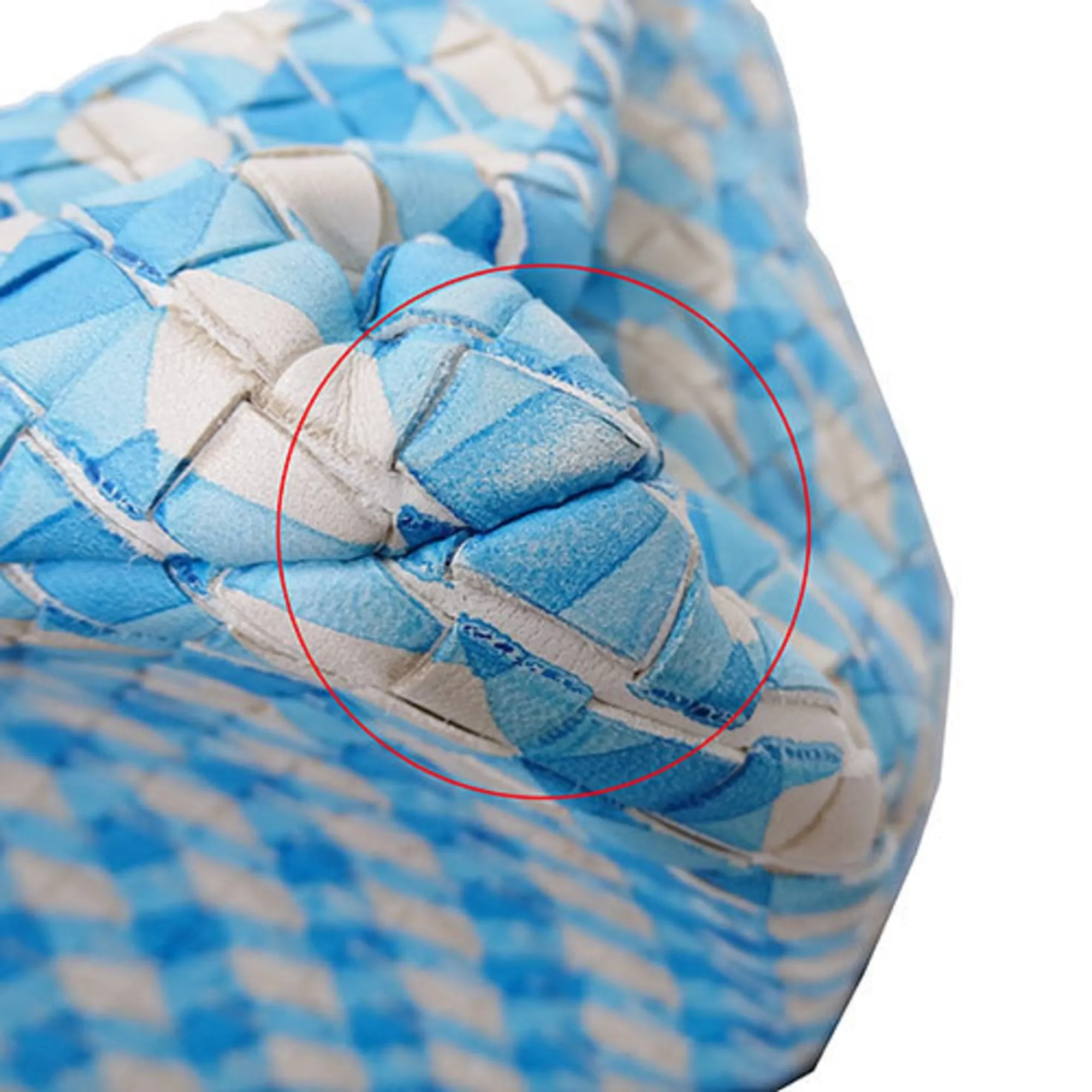 Bottega Veneta Intrecciato Blue Leather Bag
