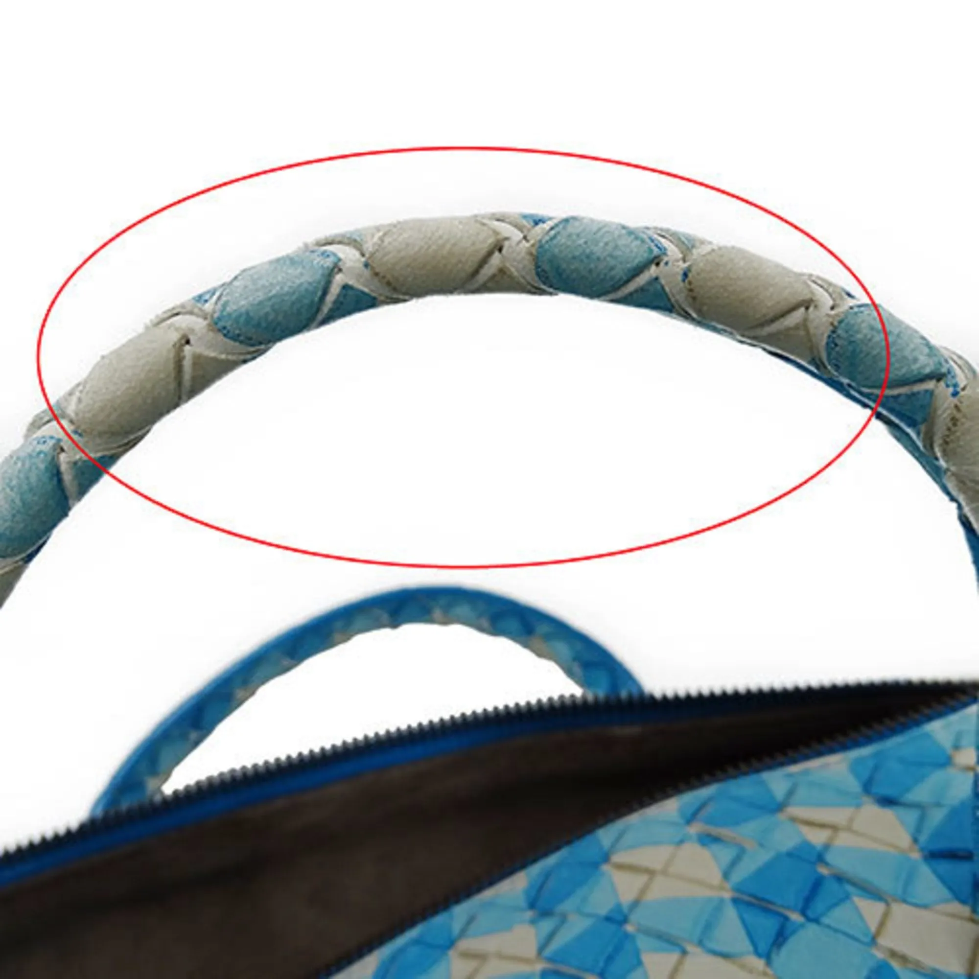Bottega Veneta Intrecciato Blue Leather Bag