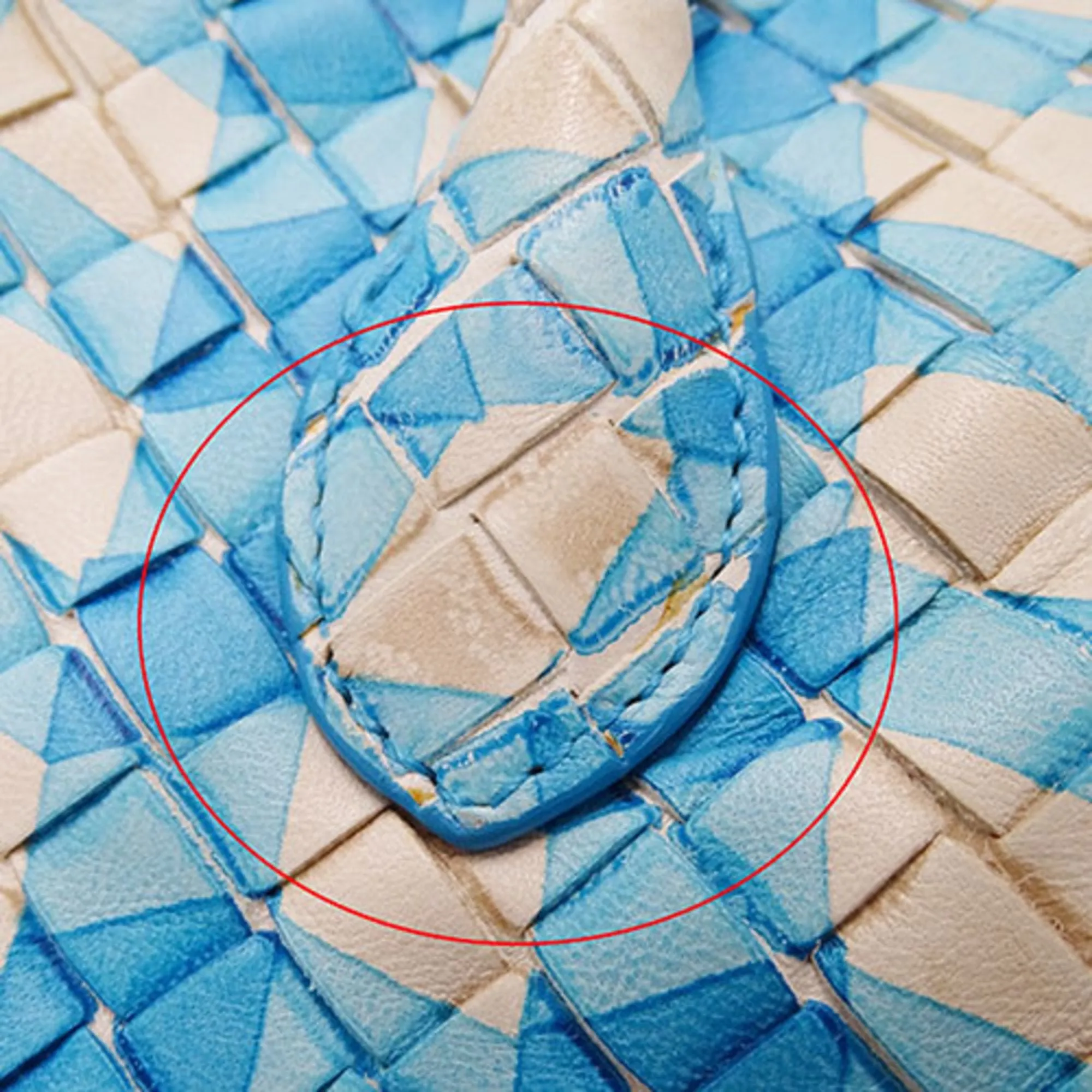 Bottega Veneta Intrecciato Blue Leather Bag
