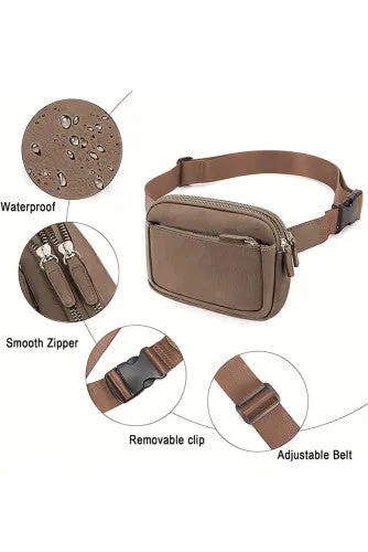 Britney Leather Crossbody Bag Taupe