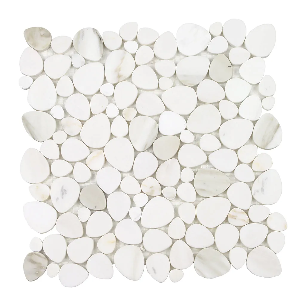 Calacatta Gold Italian White - Shaved Pebble Tile