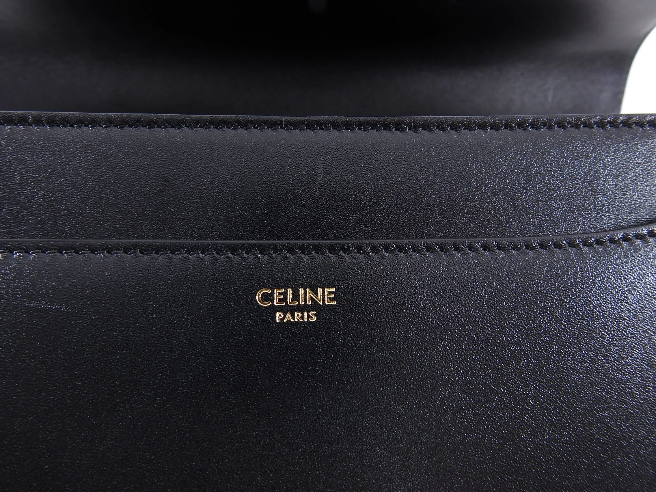 Celine Hedi Slimane Medium New 16 Bag in Black Satinated Calfskin