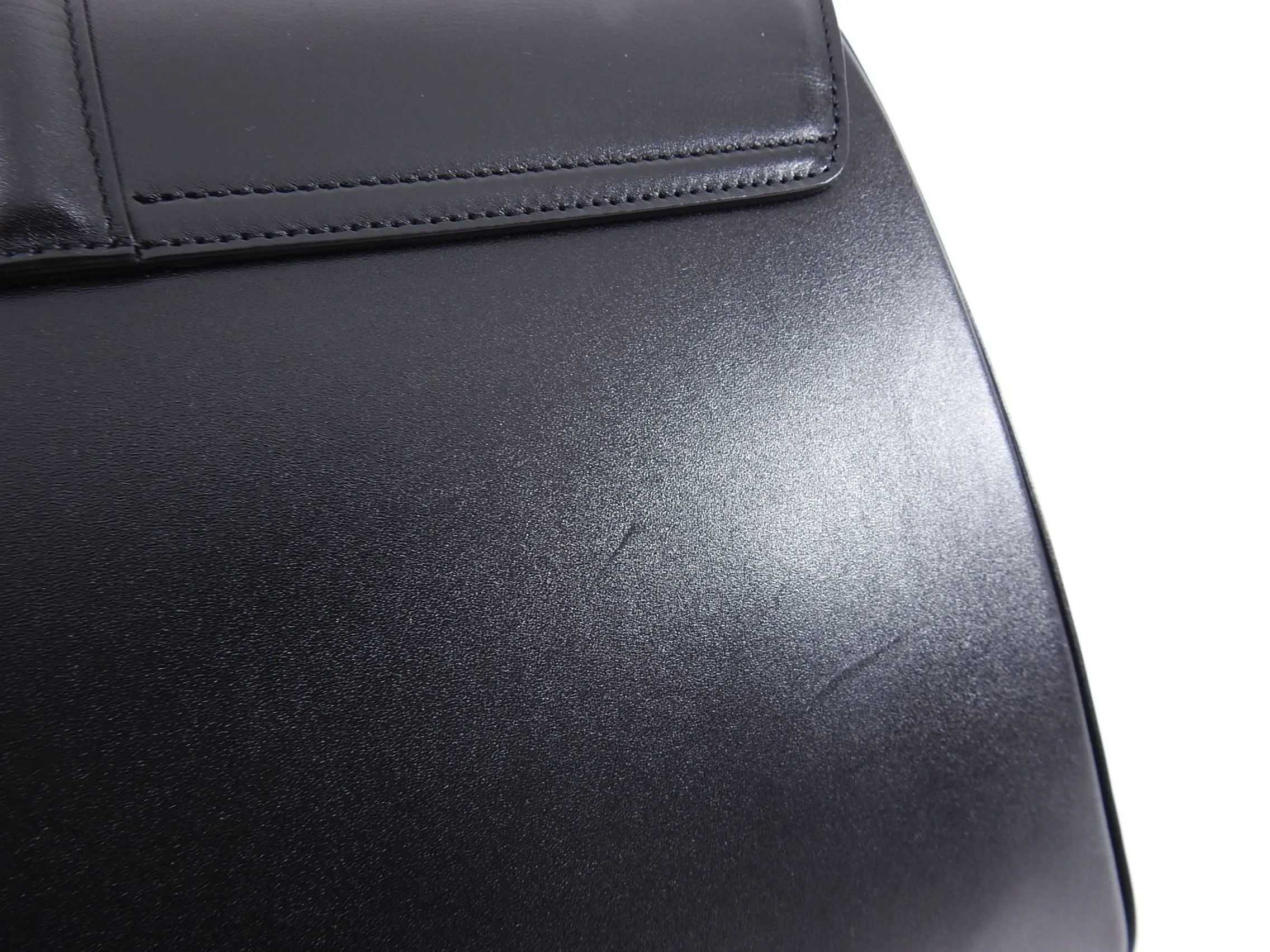 Celine Hedi Slimane Medium New 16 Bag in Black Satinated Calfskin
