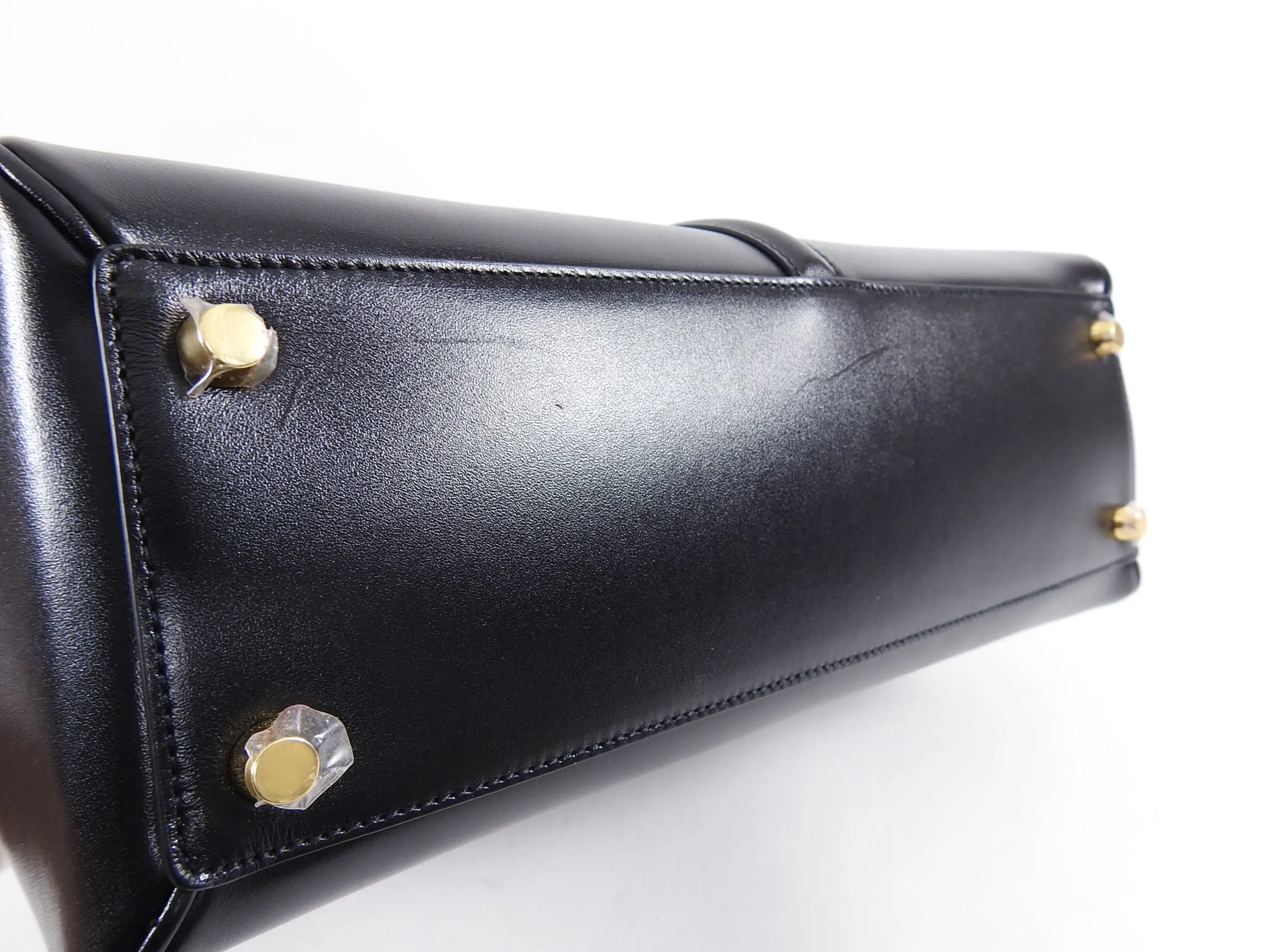 Celine Hedi Slimane Medium New 16 Bag in Black Satinated Calfskin