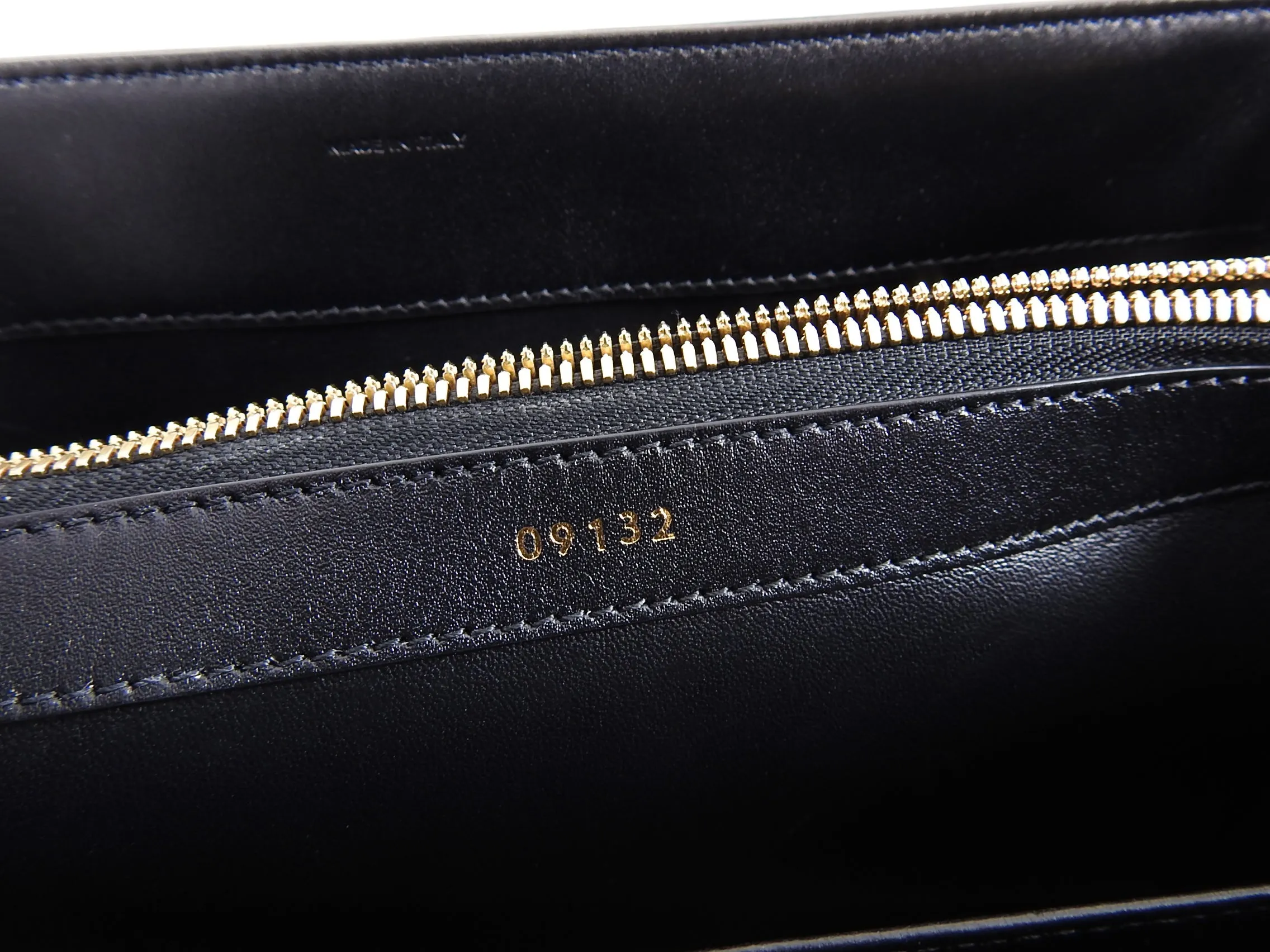 Celine Hedi Slimane Medium New 16 Bag in Black Satinated Calfskin