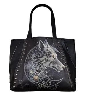 Celtic Wolf - Tote Bag - Top Quality Pu Leather Studded