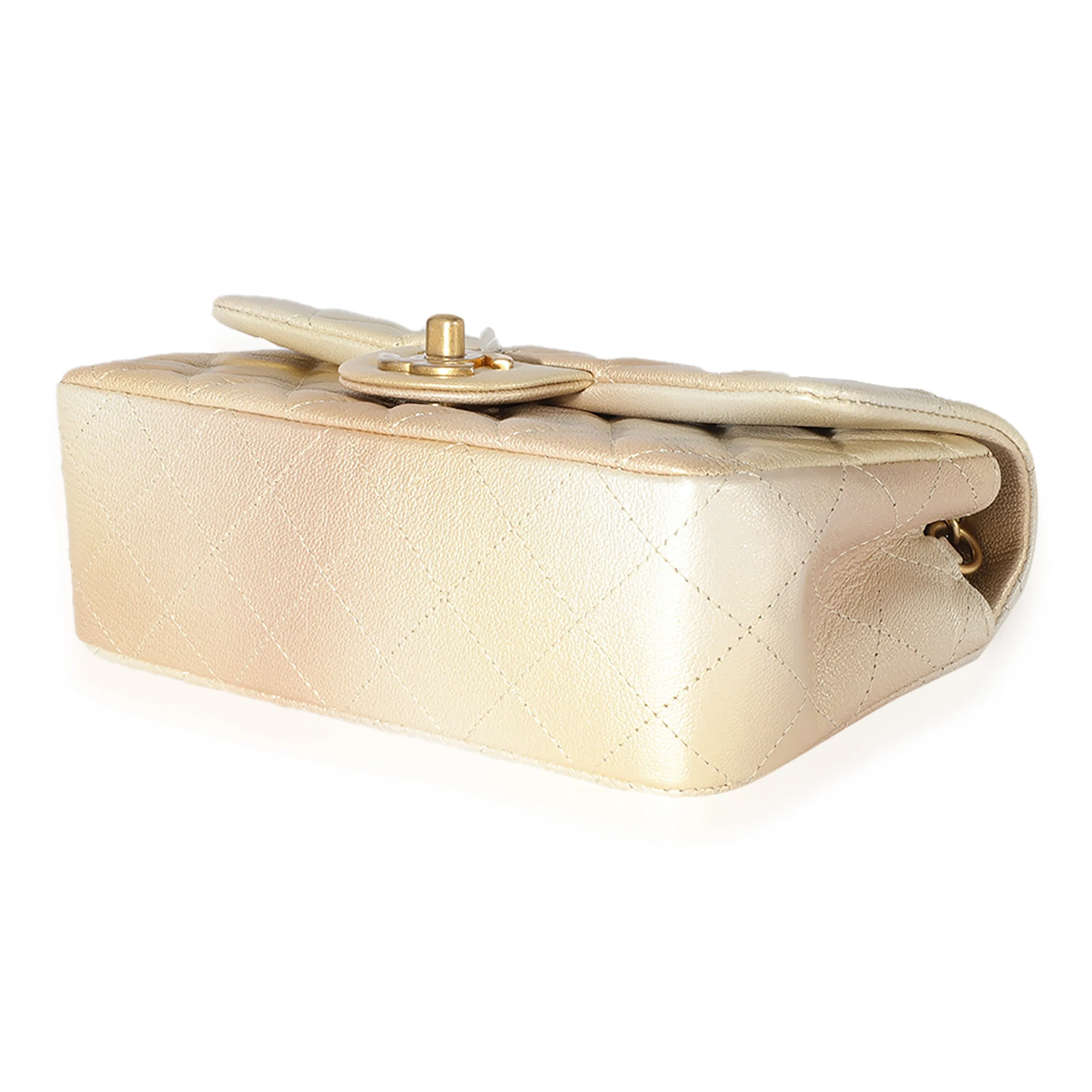 CHANEL 22C Metallic Ombre Quilted Lambskin Rectangular Mini Flap Bag