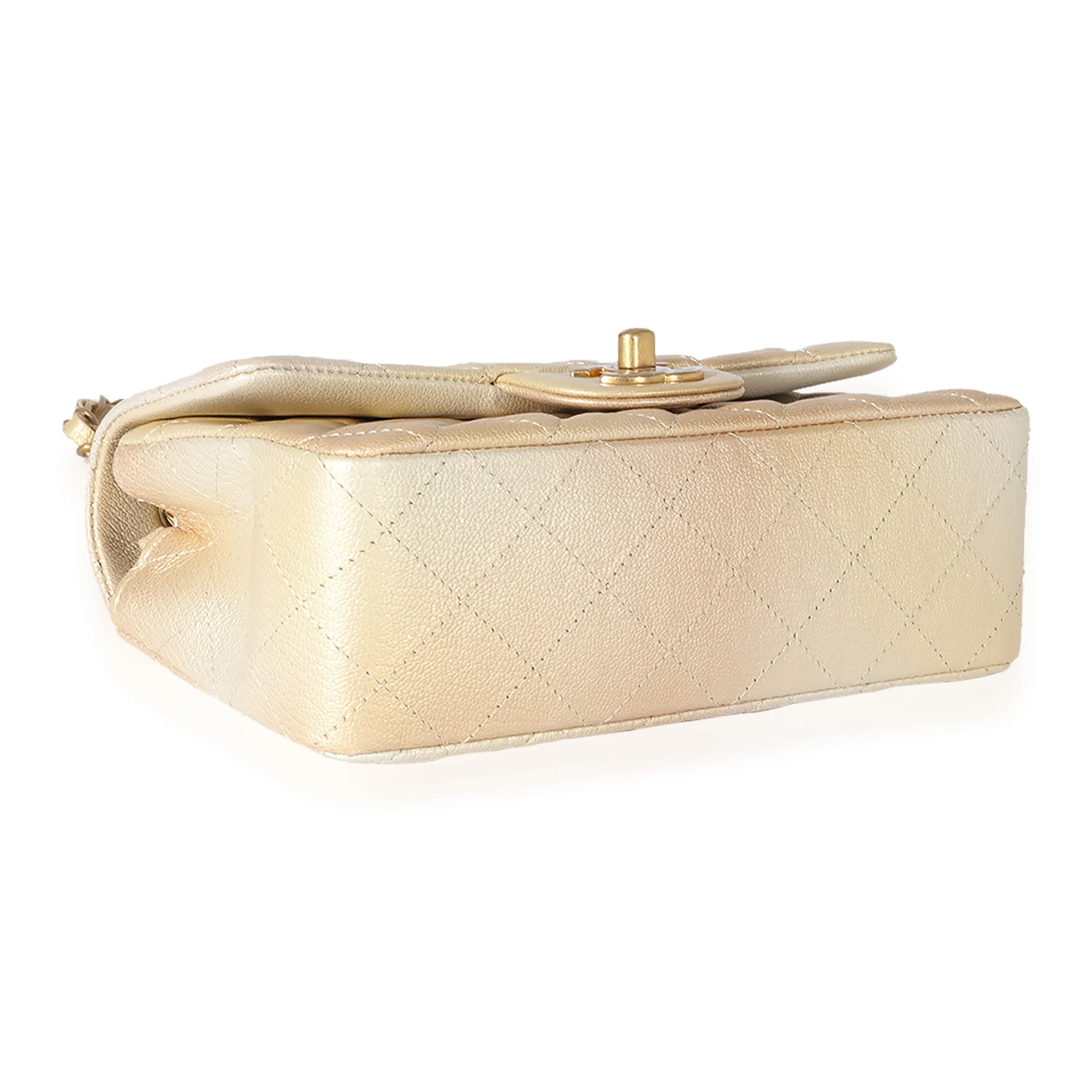 CHANEL 22C Metallic Ombre Quilted Lambskin Rectangular Mini Flap Bag