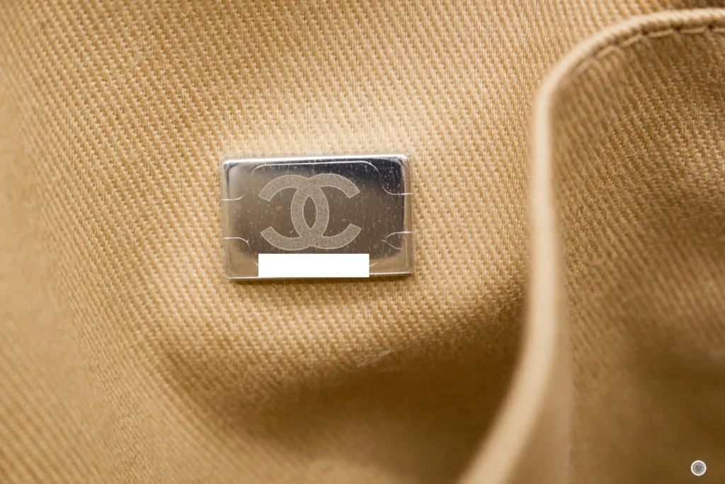 Chanel A67001B07300 Deauville Shopping Tote  Khaki   NG121 Fabric Tote Bag Shw