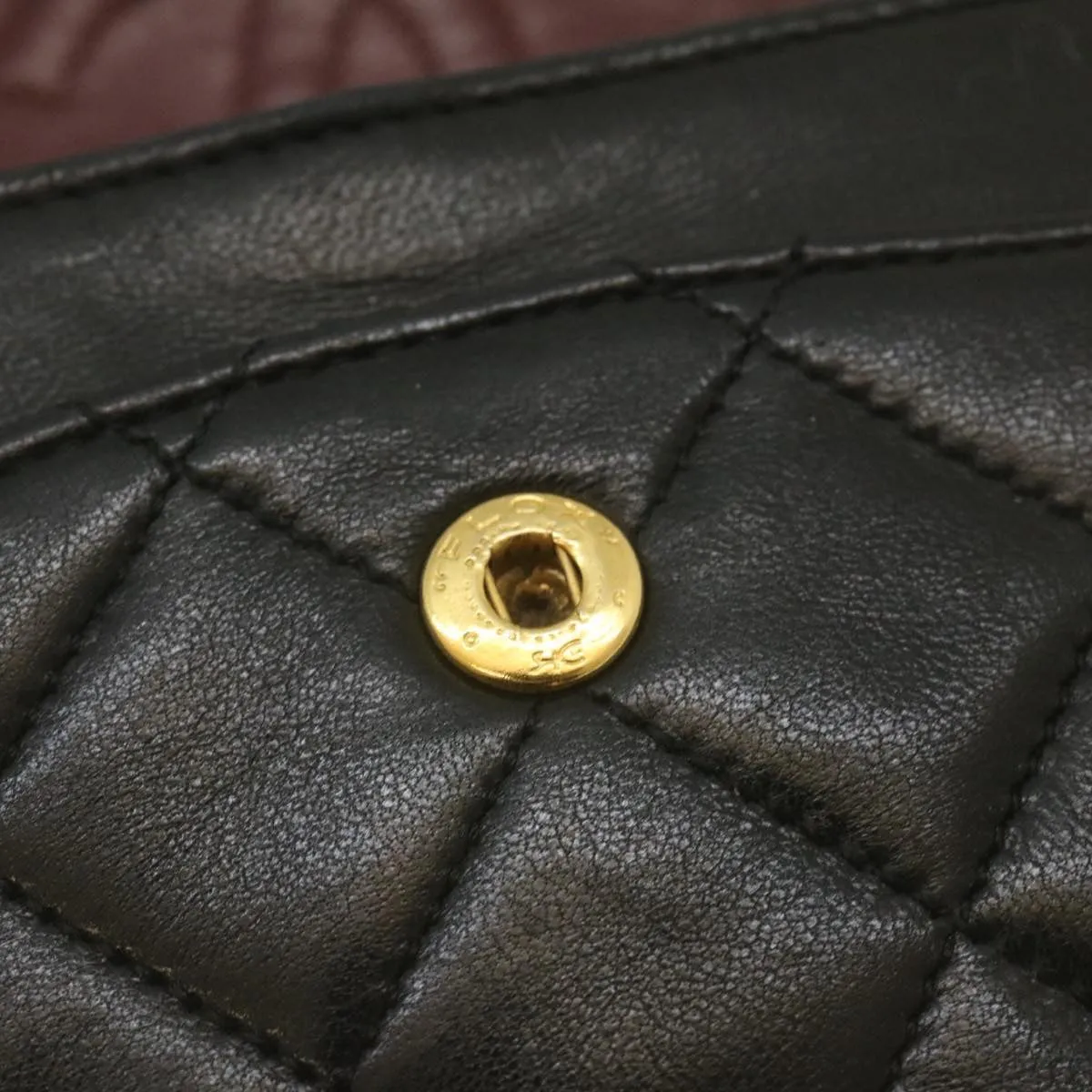 CHANEL Classic Matelasse 23 Chain Flap Shoulder Bag Lamb Skin Black Auth lt398A