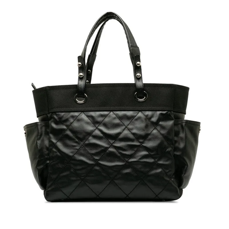 CHANEL COCOMARK PARIBIARITZ GM Tote BAG BLACK PVC LINKS LEADER LADY CHANEL SHOPPING MARKET SHOPPING CHANEL