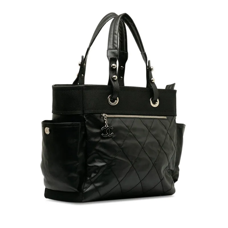 CHANEL COCOMARK PARIBIARITZ GM Tote BAG BLACK PVC LINKS LEADER LADY CHANEL SHOPPING MARKET SHOPPING CHANEL