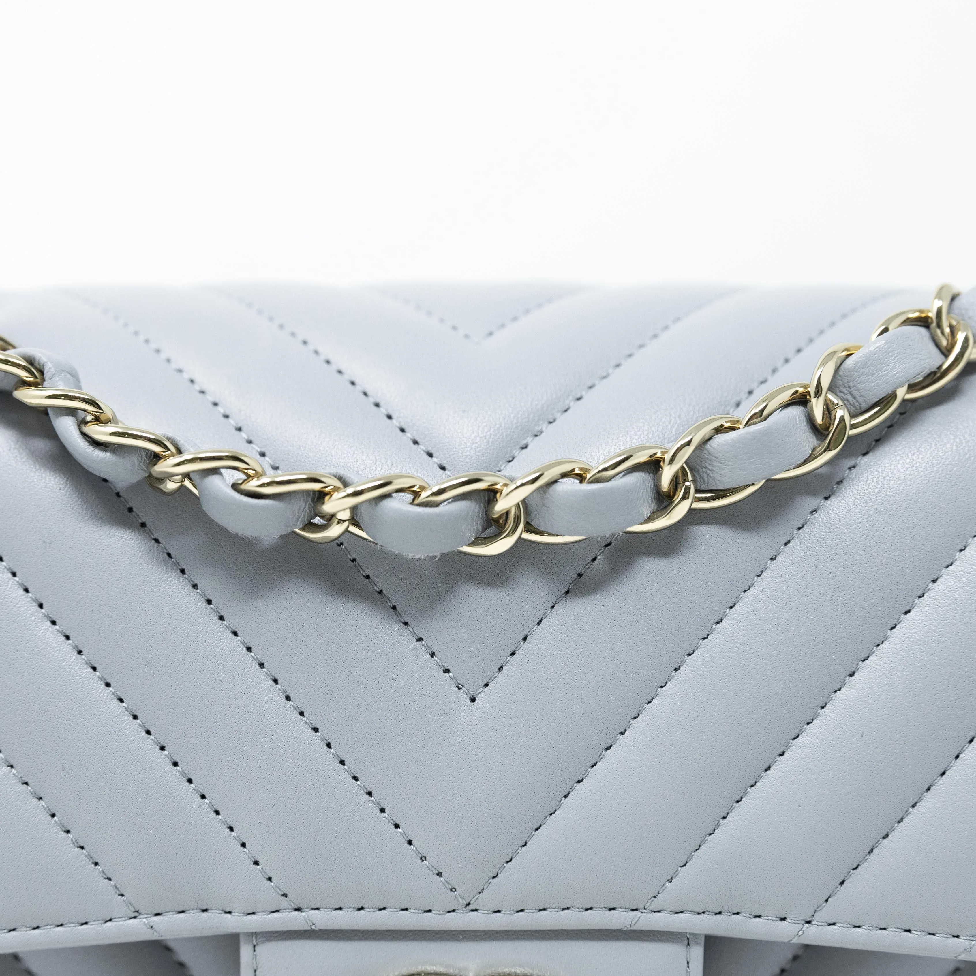 Chanel Grey Small Classic Flap