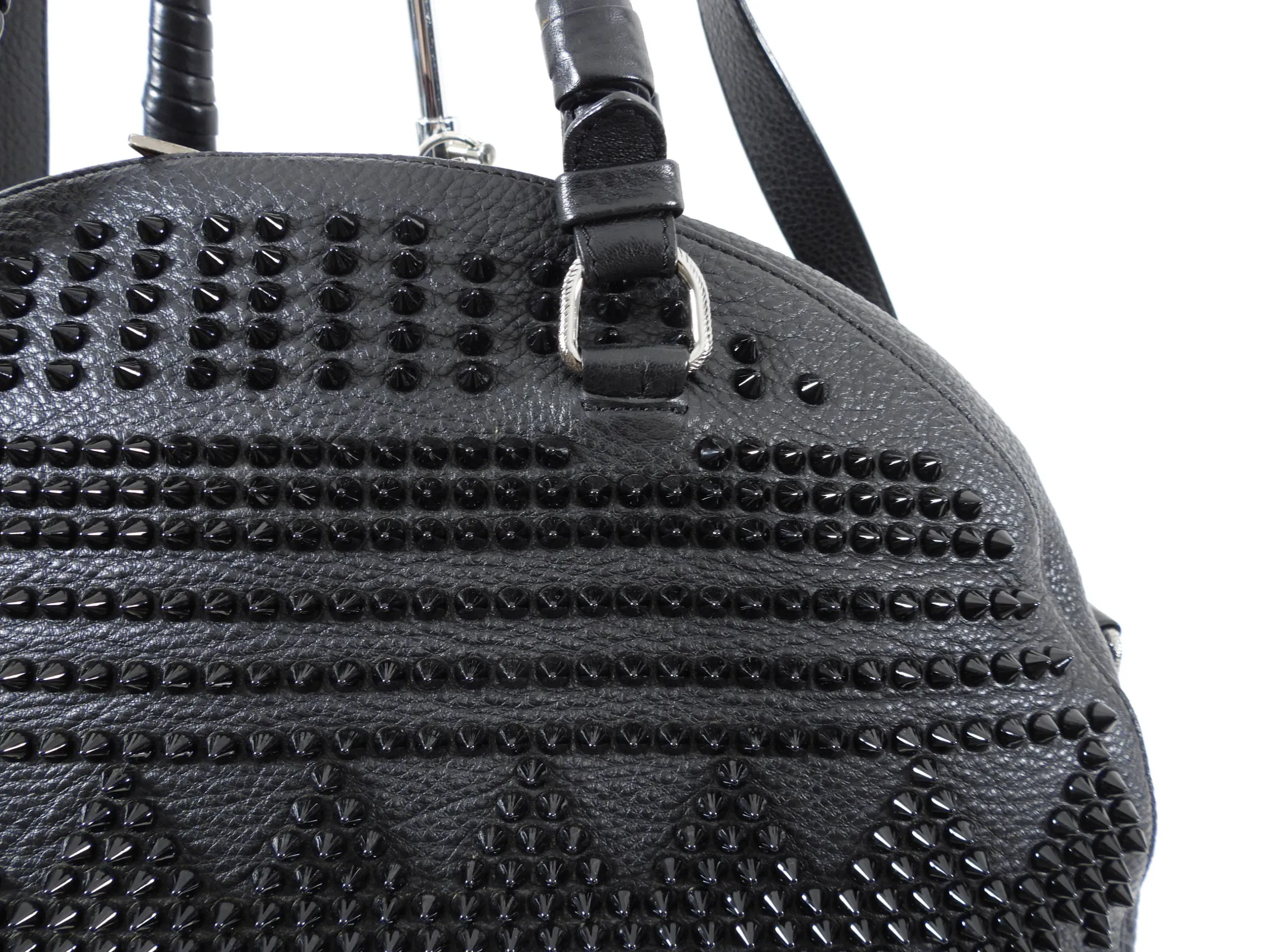 Christian Louboutin Black Panettone Large Studded Dome Bag