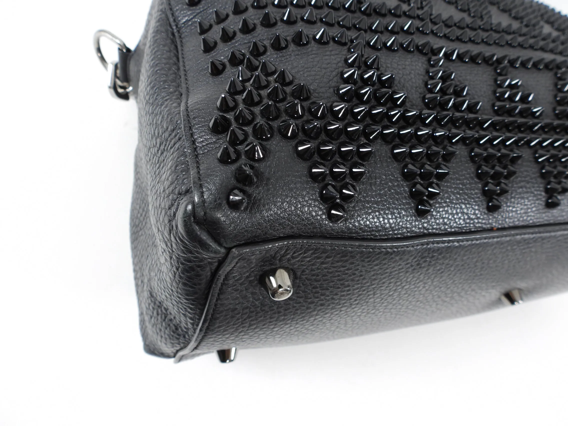 Christian Louboutin Black Panettone Large Studded Dome Bag