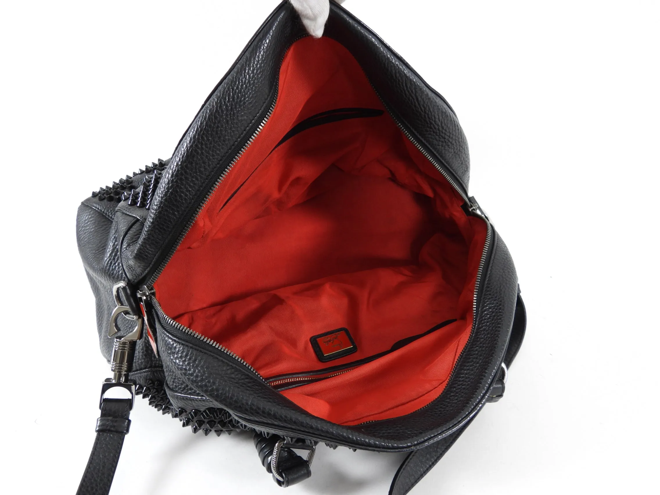 Christian Louboutin Black Panettone Large Studded Dome Bag