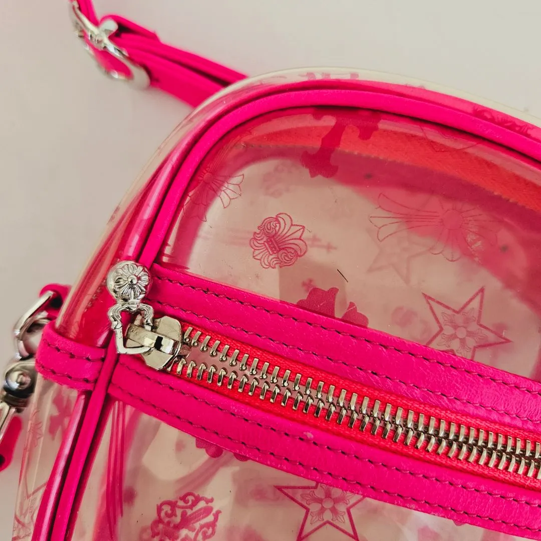 Chrome Hearts Taka Mini Vinyl Pvc Material With Cross Patch Clear Shoulder