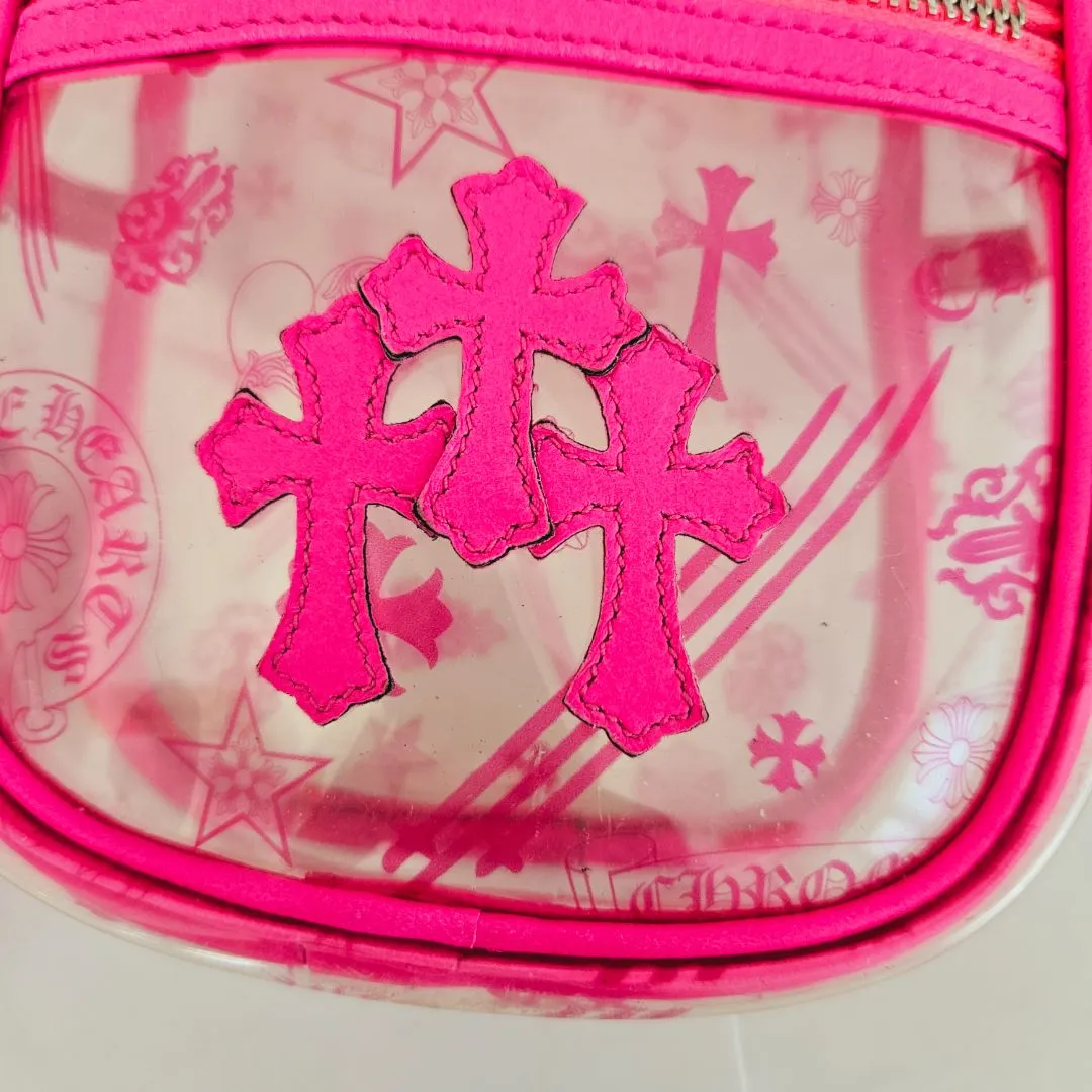 Chrome Hearts Taka Mini Vinyl Pvc Material With Cross Patch Clear Shoulder