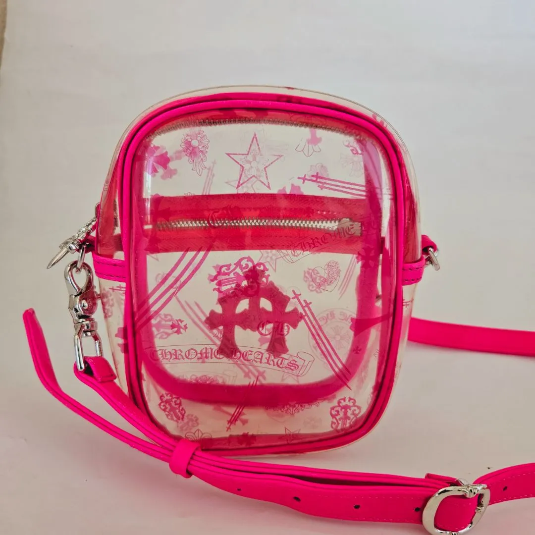 Chrome Hearts Taka Mini Vinyl Pvc Material With Cross Patch Clear Shoulder