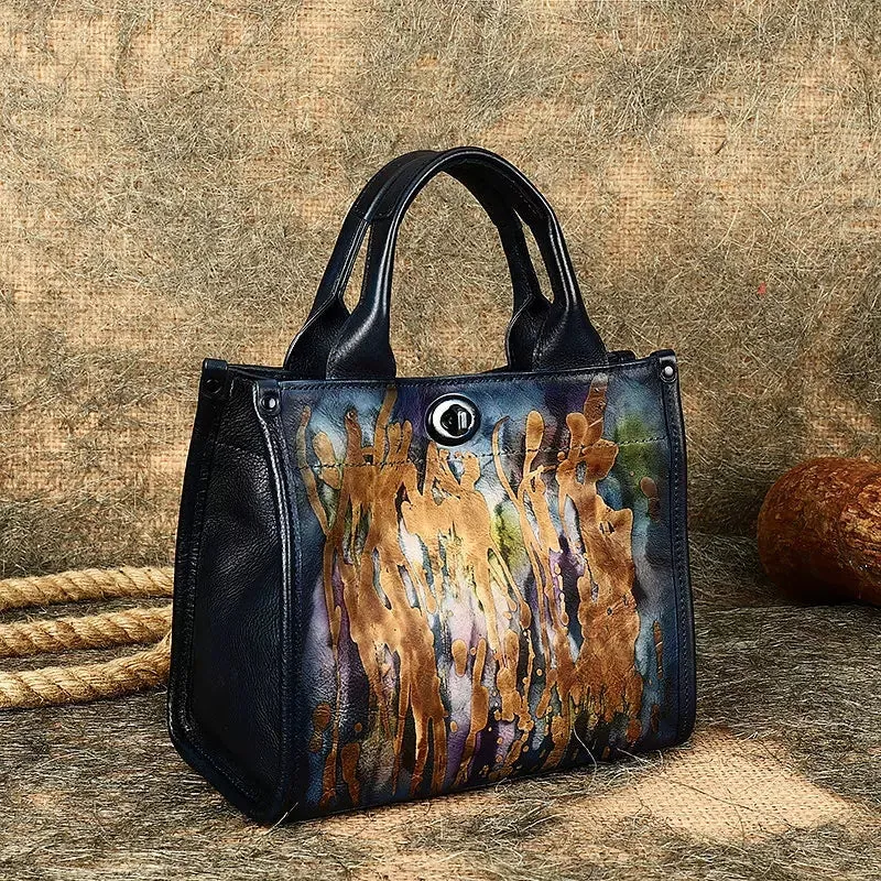 Classic Small Ladies Leather Tote Bag Genuine Leather Crossbody Bags