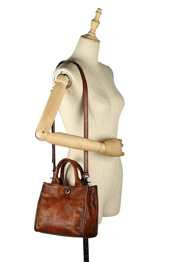 Classic Small Ladies Leather Tote Bag Genuine Leather Crossbody Bags